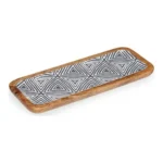 Centre de table ethnique noir marron blanc 38 x 15 cm _8427. DIAYTAR COTE D'IVOIRE - Votre Destination pour un Shopping Réfléchi. Découvrez notre gamme variée et choisissez des produits qui correspondent à vos valeurs et à votre style de vie.