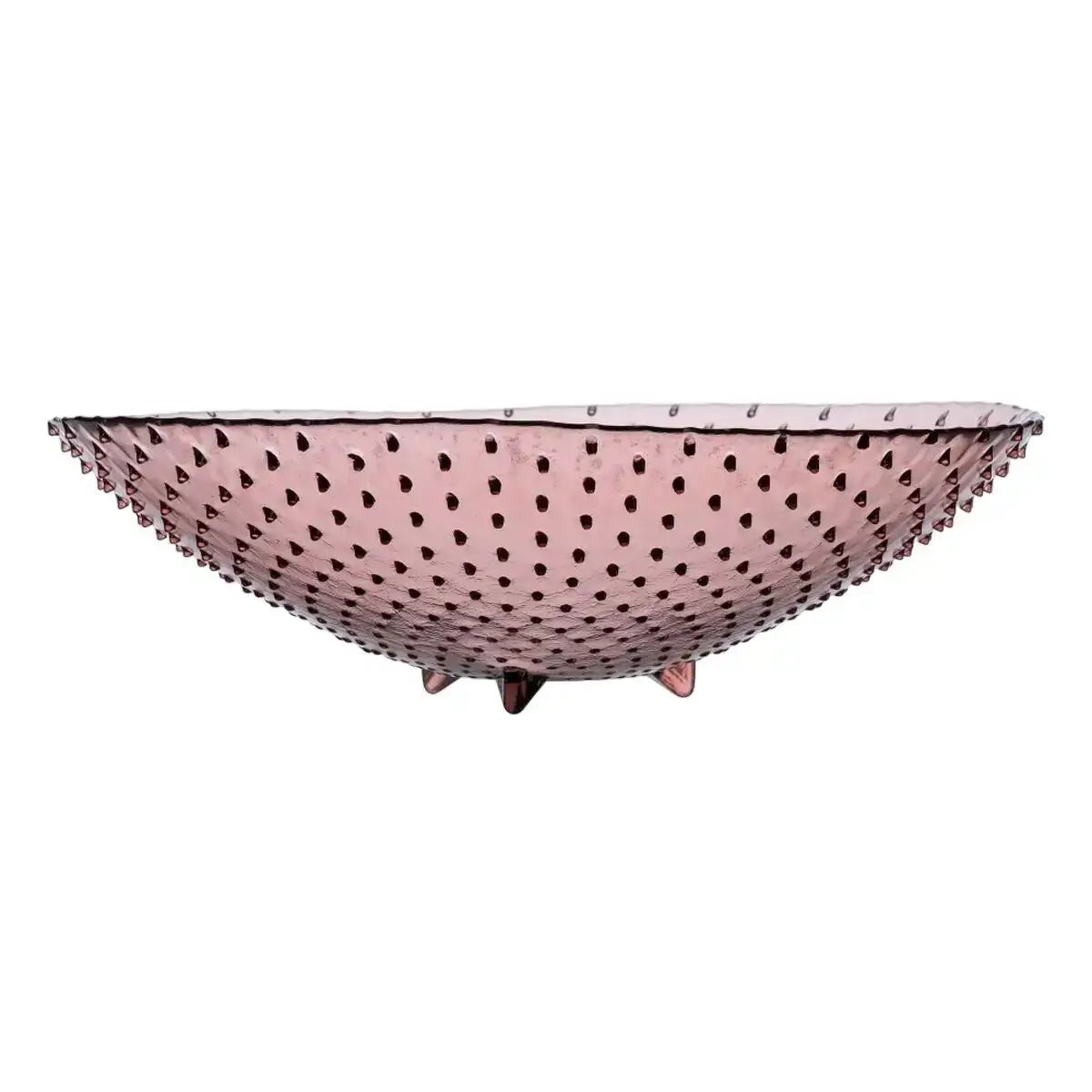 Centre de table rose verre recycle 40 x 40 x 11 cm_2053. DIAYTAR COTE D'IVOIRE - Où la Tradition Renouvelée Rencontre l'Innovation. Explorez notre gamme de produits qui fusionnent l'héritage culturel avec les besoins contemporains.