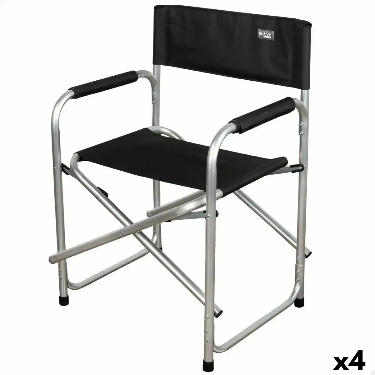 Chaise de camping pliante aktive noir 51 x 81 x 45 cm 4 unites _1601. Bienvenue chez DIAYTAR COTE D'IVOIRE - Où le Shopping Rime avec Diversité. Plongez dans notre univers de produits et découvrez des trésors qui représentent la richesse culturelle du Côte d'Ivoire.