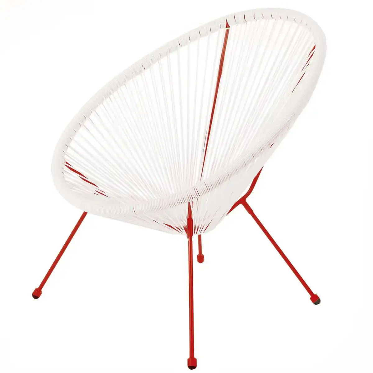 Chaise de jardin acapulco 73 x 80 x 85 cm rouge blanc rotin_1409. DIAYTAR COTE D'IVOIRE - L'Art de Vivre l'Élégance Accessible. Parcourez notre gamme variée et choisissez des produits qui ajoutent une touche de sophistication à votre style.
