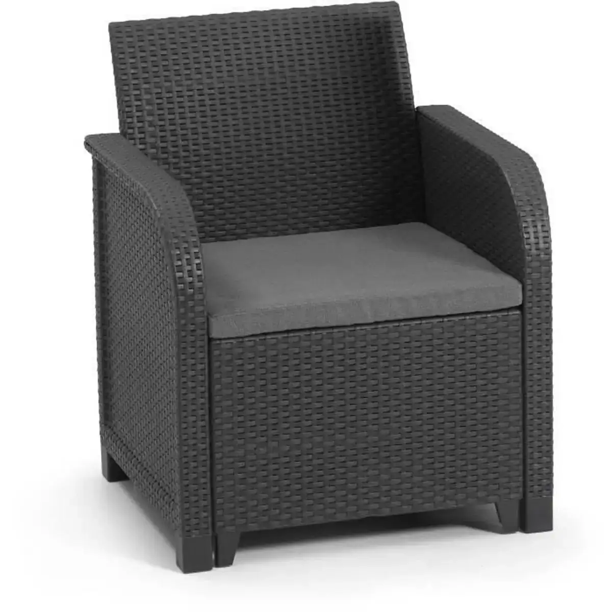 Chaise de jardin allibert by keter san remo rotin synthetique gris fonce pp 65 x 63 x 74 cm _3234. Entrez dans l'Univers de DIAYTAR COTE D'IVOIRE - Où Chaque Produit a sa Place. Explorez nos rayons virtuels et choisissez des articles qui s'intègrent parfaitement à votre style de vie.