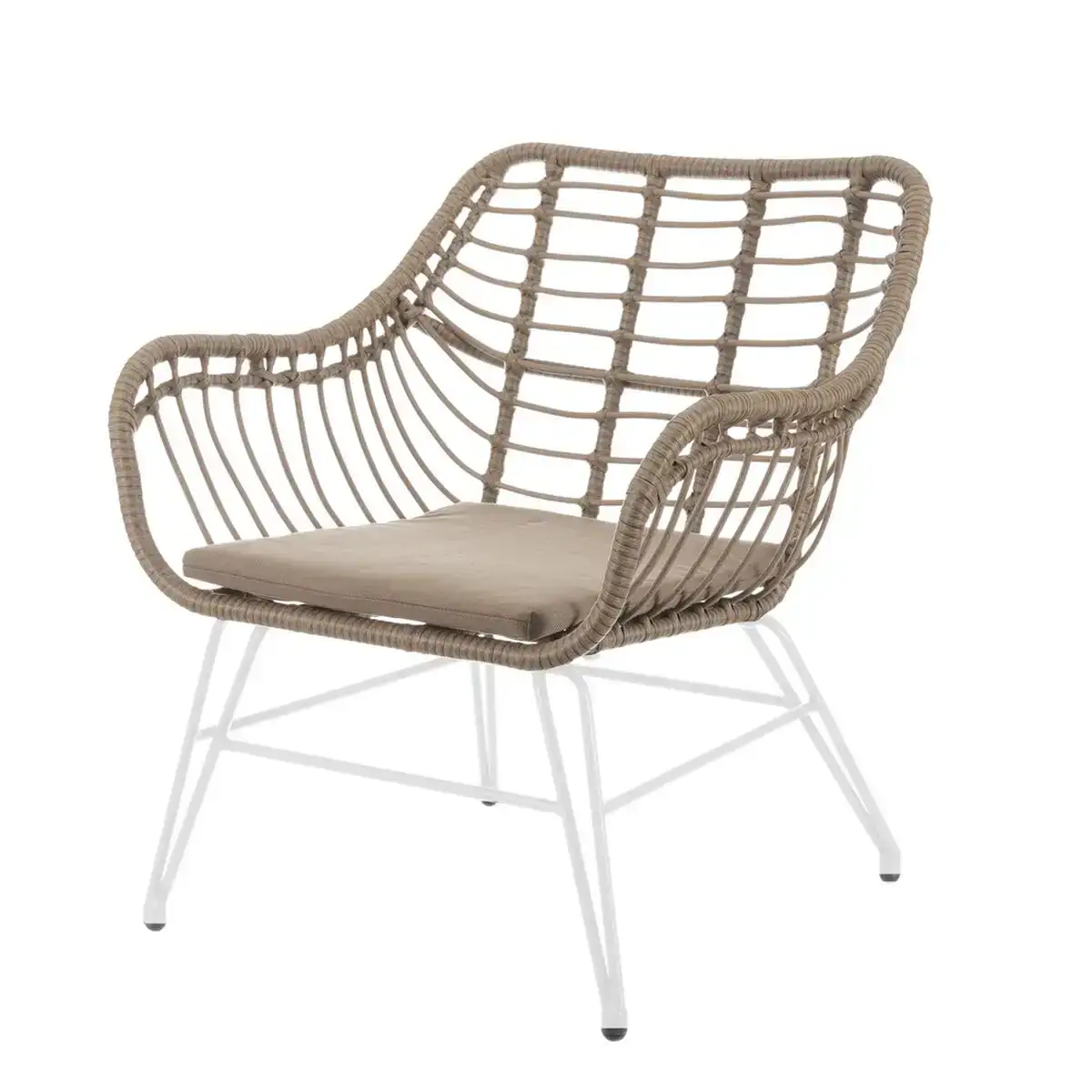 Chaise de jardin ariki 65 x 62 x 76 cm rotin synthetique acier blanc_5841. Entrez dans l'Univers de DIAYTAR COTE D'IVOIRE - Où la Tradition S'unit à la Modernité. Explorez notre sélection pour trouver des produits qui allient héritage et innovation.