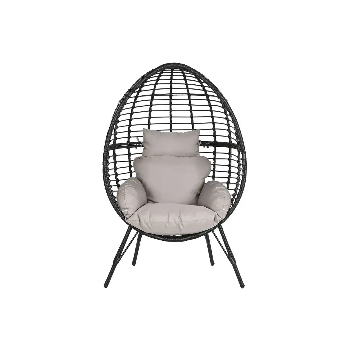 Chaise de jardin dkd home decor 90 x 65 x 151 cm noir gris metal rotin synthetique_6690. DIAYTAR COTE D'IVOIRE - Là où Chaque Produit Évoque une Émotion. Parcourez notre catalogue et choisissez des articles qui vous touchent et qui enrichissent votre expérience.