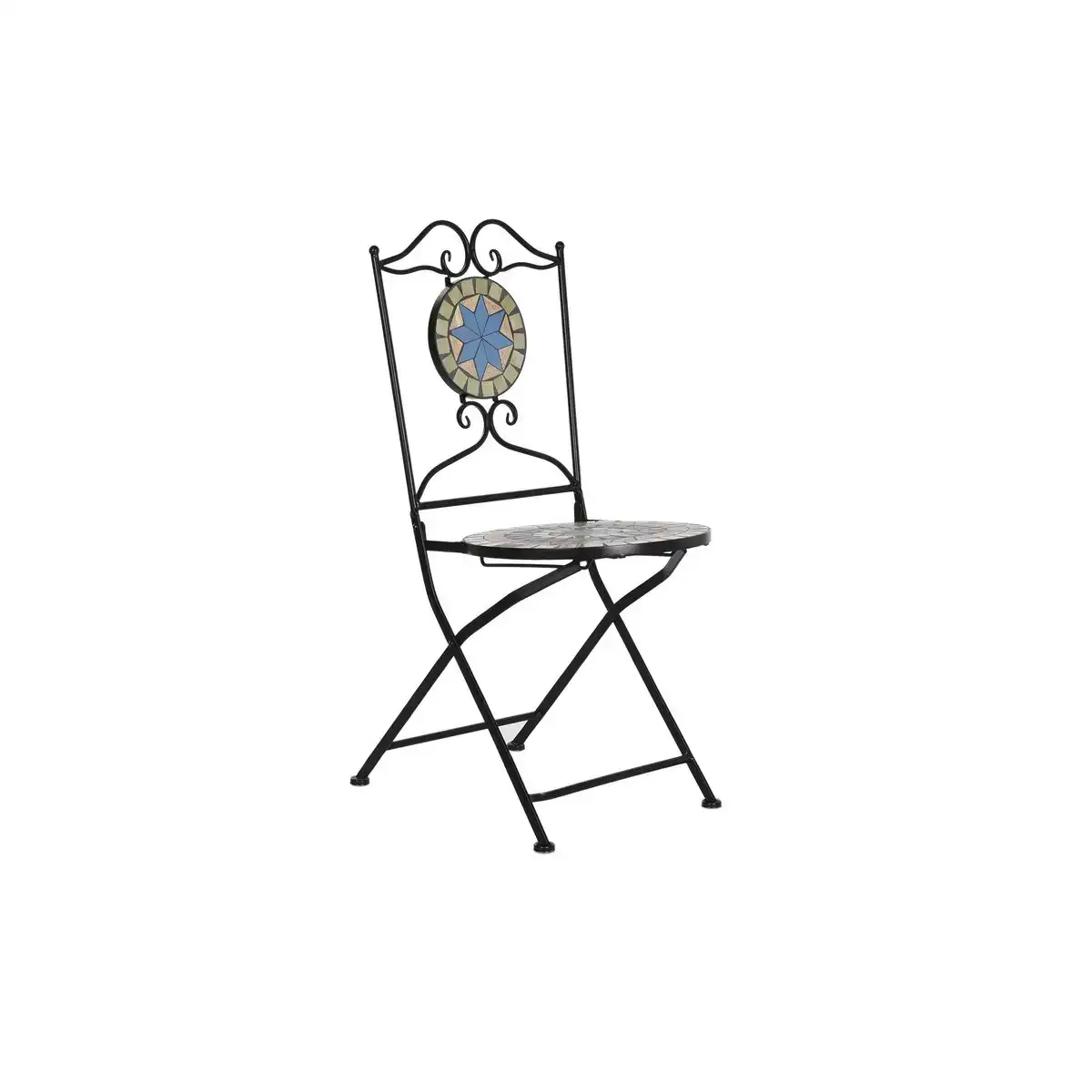 Chaise de jardin dkd home decor ceramique noir multicouleur forge 42 x 50 x 90 cm_1320. DIAYTAR COTE D'IVOIRE - Votre Destination Shopping Incontournable. Parcourez nos rayons virtuels et trouvez des articles qui répondent à tous vos besoins, du quotidien à l'exceptionnel.