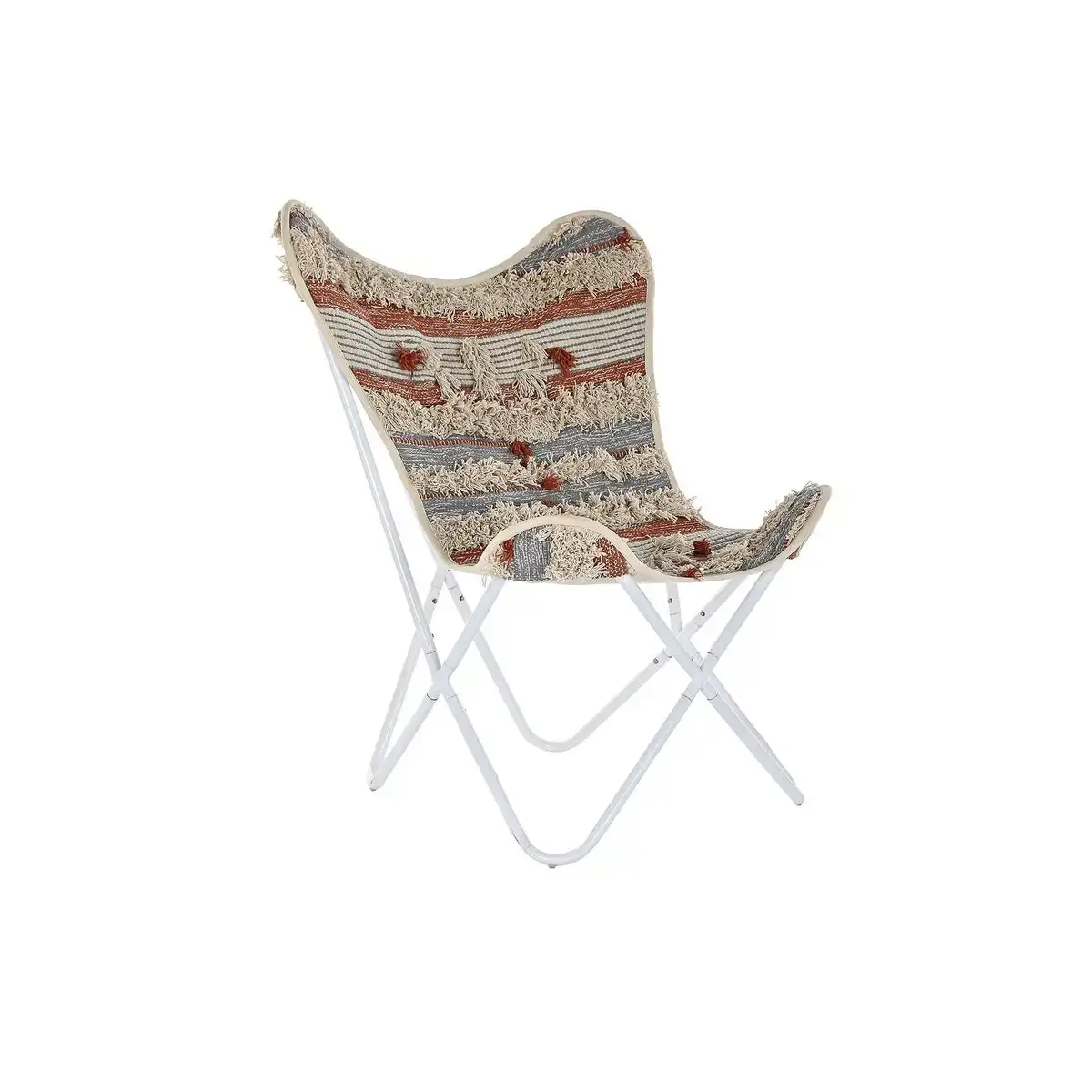 Chaise de jardin dkd home decor orange coton blanc fer 74 x 65 x 90 cm _4499. DIAYTAR COTE D'IVOIRE - Où Votre Shopping Prend Vie. Explorez notre boutique en ligne pour trouver des articles qui vous ressemblent et qui ajoutent de l'éclat à votre quotidien.