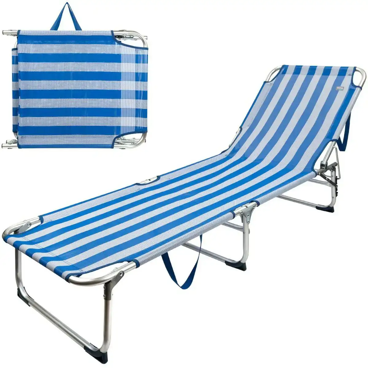 Chaise de plage aktive 188 x 30 x 58 cm_2595. DIAYTAR COTE D'IVOIRE - Où Chaque Sélection Vous Parle. Parcourez nos catégories et découvrez des produits qui reflètent vos passions et vos besoins, pour un shopping personnel et inspirant.