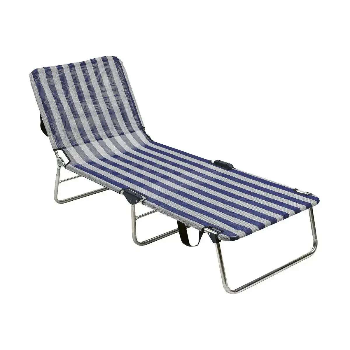 Chaise de plage alco multiposition blanc blue marine_1977. DIAYTAR COTE D'IVOIRE - L'Art du Shopping Éclairé. Naviguez à travers notre plateforme intuitive et découvrez une variété d'articles soigneusement sélectionnés pour répondre à vos besoins et à vos envies.
