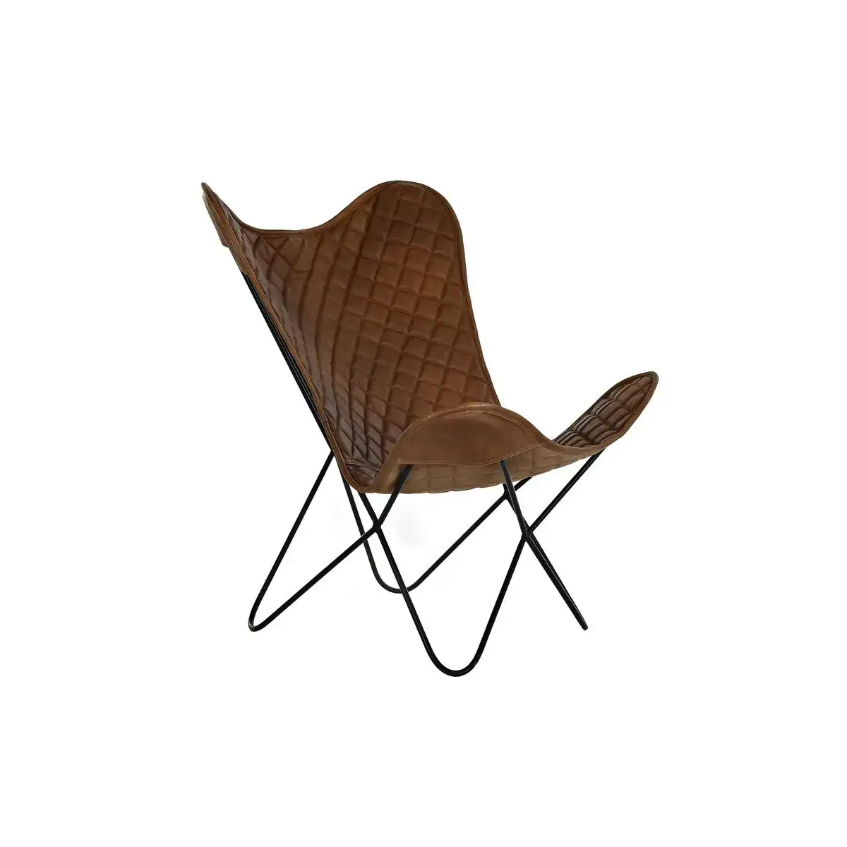 Chaise dkd home decor 76 x 75 x 91 cm metal marron cuir_3064. DIAYTAR COTE D'IVOIRE - Votre Source d'Inspiration Shopping. Parcourez nos rayons et trouvez des articles qui vous inspirent, que ce soit pour votre style, votre maison ou votre vie quotidienne.