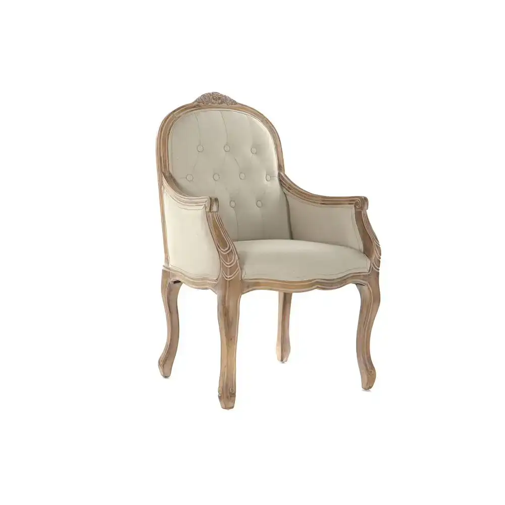 Chaise dkd home decor beige lin bois d hevea 63 5 x 50 x 102 cm _2387. DIAYTAR COTE D'IVOIRE - Là où Chaque Produit Évoque une Émotion. Parcourez notre catalogue et choisissez des articles qui vous touchent et qui enrichissent votre expérience.