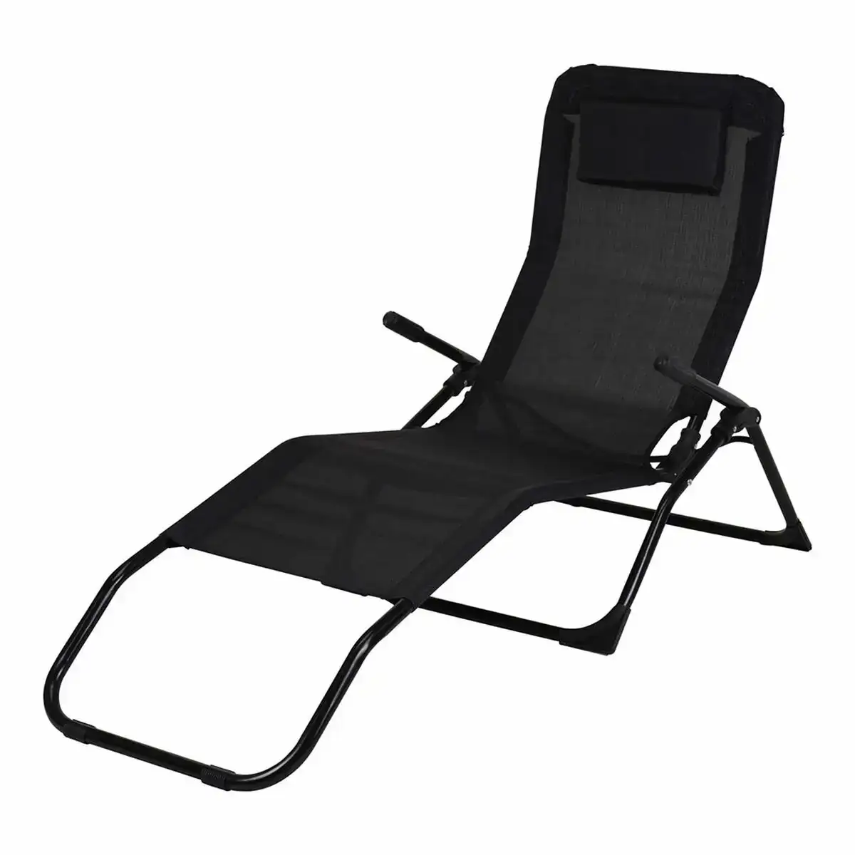 Chaise longue ambiance pliable noir 158 cm_2538. Bienvenue sur DIAYTAR COTE D'IVOIRE - Votre Destination Shopping à la Côte d'Ivoireaise. Explorez notre boutique en ligne et découvrez une gamme variée de produits qui capturent l'esprit du Côte d'Ivoire.