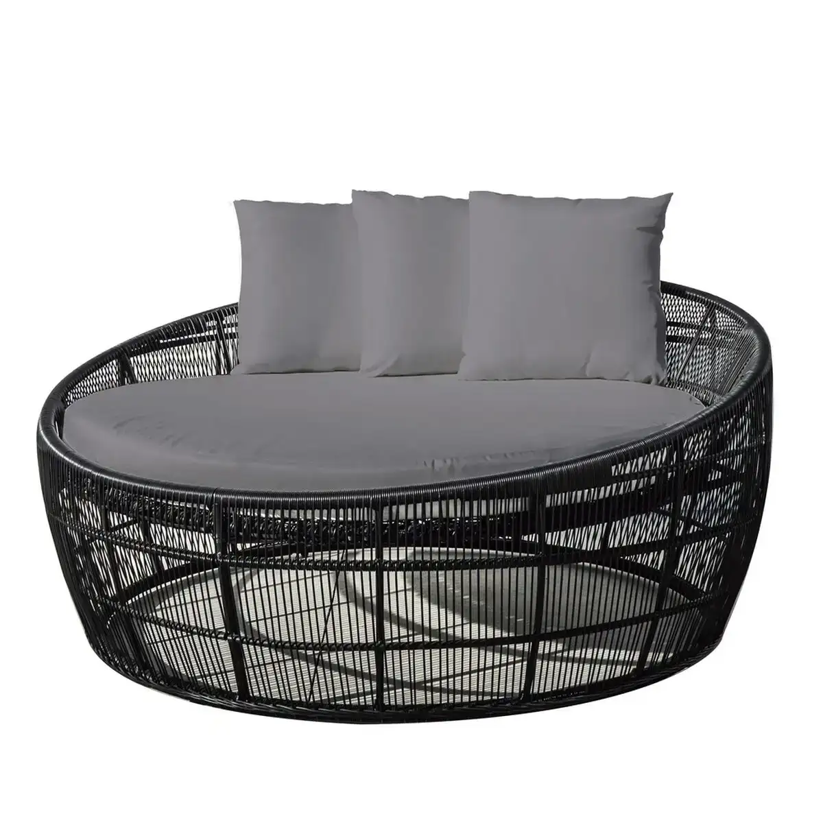 Chaise longue dido 160 x 160 x 76 cm rond noir_1110. DIAYTAR COTE D'IVOIRE - Là où Choisir est un Acte d'Amour pour la Culture Côte d'Ivoireaise. Explorez notre gamme et choisissez des produits qui célèbrent la richesse de notre patrimoine.