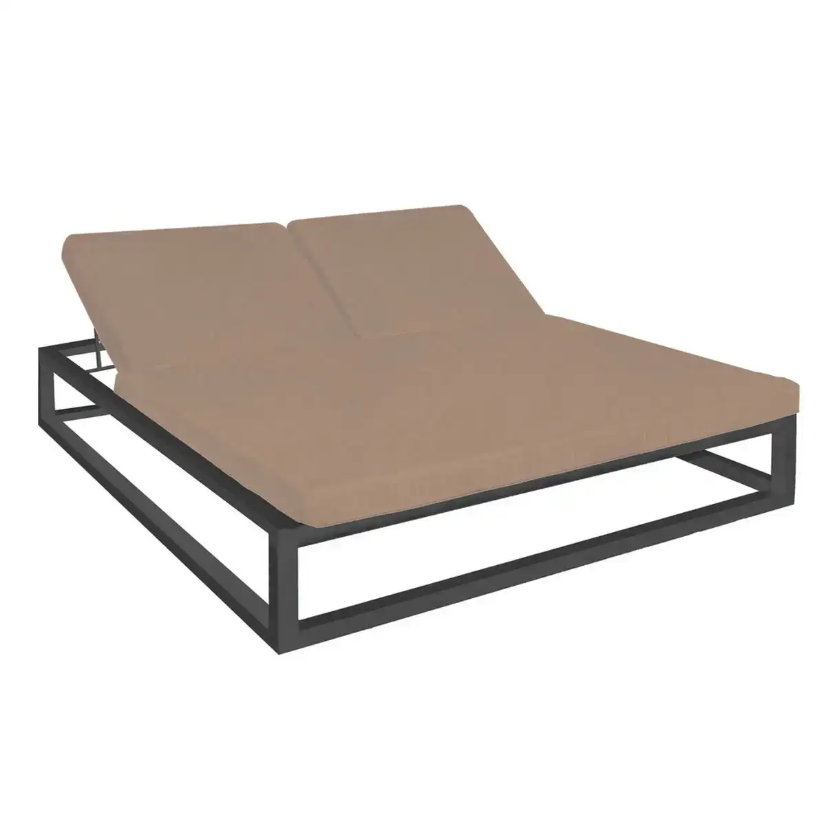 Chaise longue luana double moka 180 x 200 x 43 cm graphite_2697. DIAYTAR COTE D'IVOIRE - Votre Destination pour un Shopping Inoubliable. Naviguez à travers notre catalogue et choisissez des produits qui vous marquent par leur originalité.