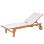Chaise longue nina 200 x 65 x 36 cm blanc_9190. DIAYTAR COTE D'IVOIRE - Où l'Élégance se Mêle à l'Authenticité. Naviguez à travers notre boutique en ligne et choisissez des produits qui incarnent le style et la tradition du Côte d'Ivoire.