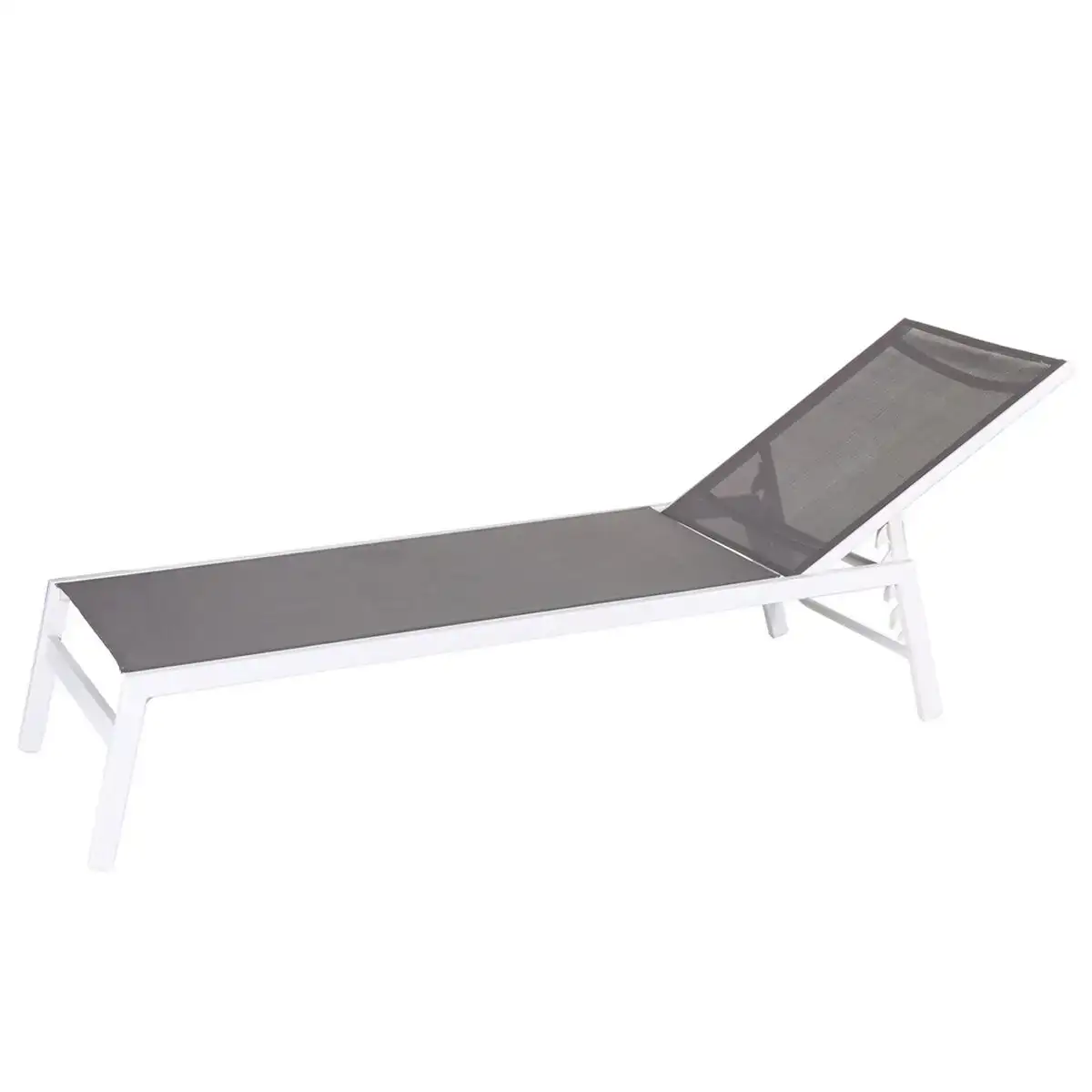 Chaise longue thais 199 x 61 x 30 cm gris blanc_1799. DIAYTAR COTE D'IVOIRE - Où Chaque Produit a son Histoire. Découvrez notre gamme de produits, chacun portant en lui le récit de l'artisanat et de la passion, pour vous offrir une expérience de shopping authentique.