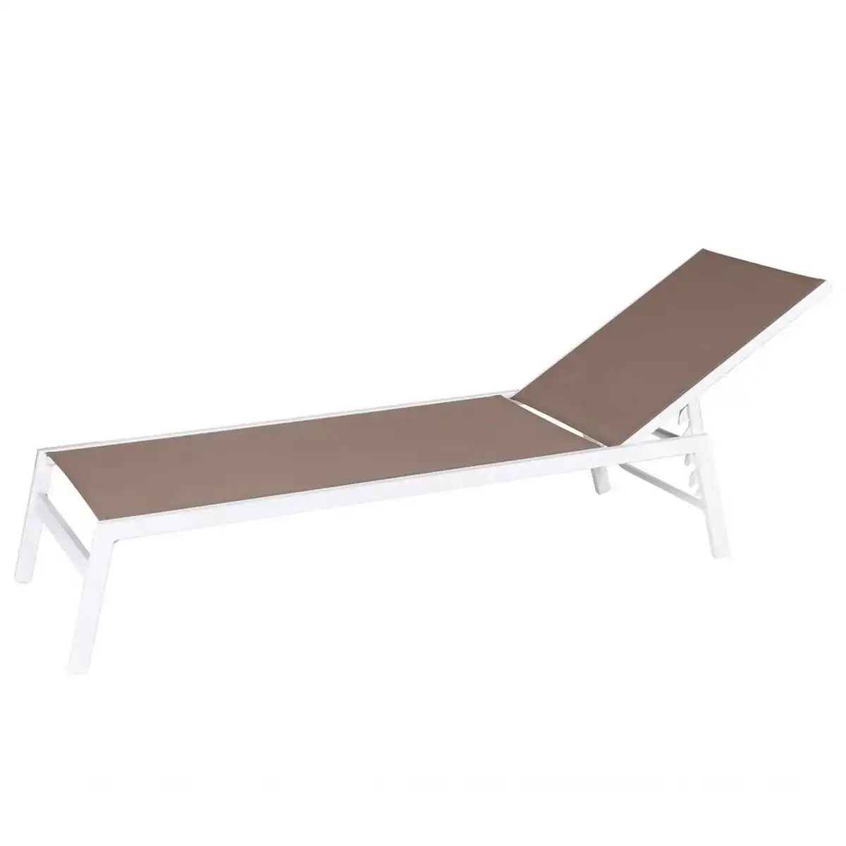 Chaise longue thais 199 x 61 x 30 cm taupe blanc_9976. Bienvenue chez DIAYTAR COTE D'IVOIRE - Où le Shopping Rime avec Diversité. Plongez dans notre univers de produits et découvrez des trésors qui représentent la richesse culturelle du Côte d'Ivoire.