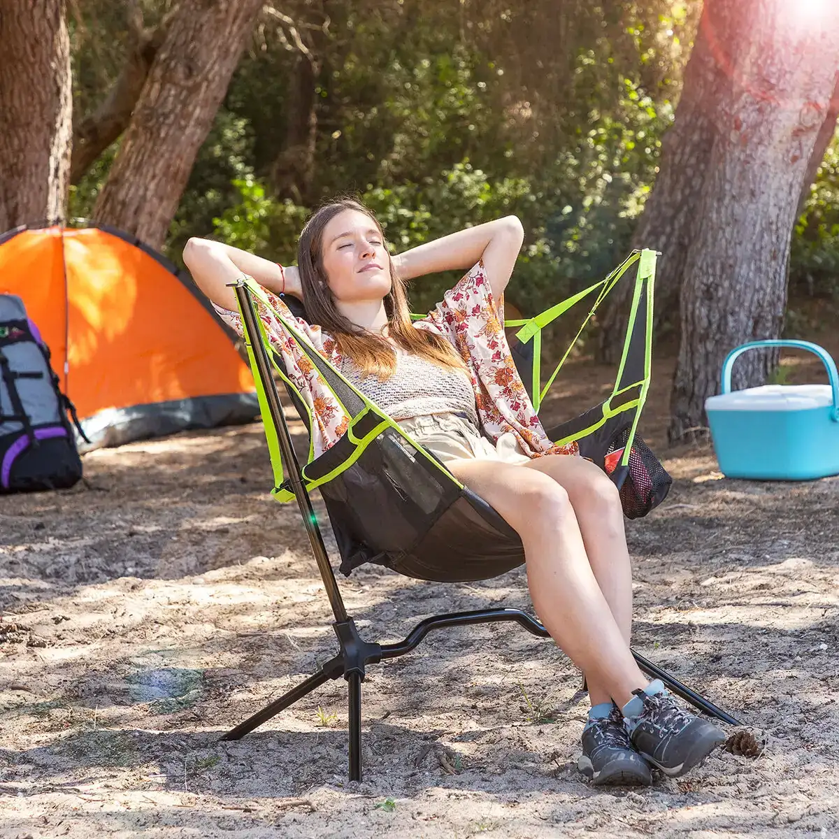 Chaise pliable de camping a bascule kamprock innovagoods_2876. DIAYTAR COTE D'IVOIRE - L'Art de Magasiner sans Frontières. Parcourez notre vaste sélection d'articles et trouvez tout ce dont vous avez besoin, du chic à l'authentique, du moderne au traditionnel.