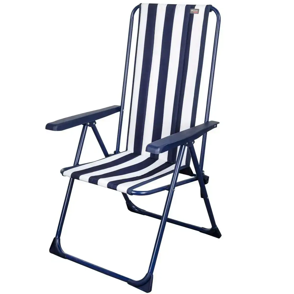 Chaise pliante aktive blanc blue marine a rayures 46 x 101 x 59 cm 4 unites _1630. DIAYTAR COTE D'IVOIRE - Où Chaque Produit est une Histoire à Raconter. Découvrez notre sélection de produits qui vous permettent de créer votre propre récit à travers vos achats.