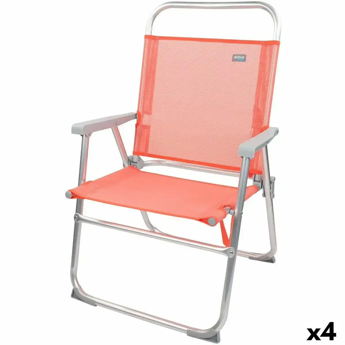 Chaise pliante aktive flamingo corail 48 x 88 x 50 cm 4 unites _9335. DIAYTAR COTE D'IVOIRE - Où Choisir est un Plaisir Responsable. Parcourez notre catalogue et choisissez des produits qui incarnent notre engagement envers des pratiques durables et éthiques.