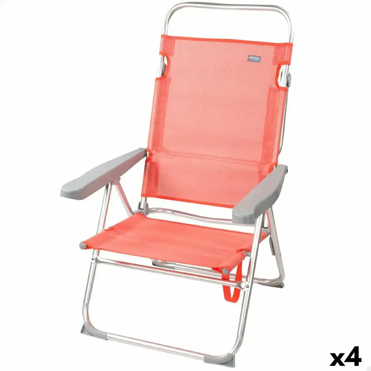 Chaise pliante aktive flamingo corail 48 x 99 x 57 cm 4 unites _4275. DIAYTAR COTE D'IVOIRE - Où la Mode et le Confort se Rencontrent. Plongez dans notre univers de produits et trouvez des articles qui vous habillent avec style et aisance.