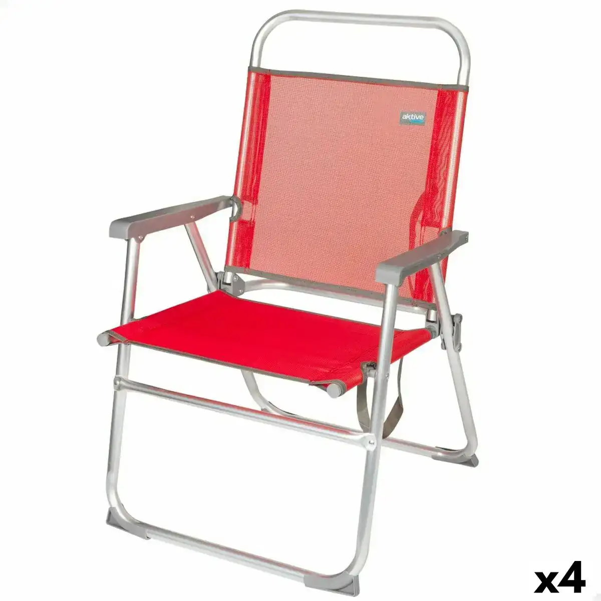 Chaise pliante aktive menorca rouge 48 x 88 x 50 cm 4 unites _4274. DIAYTAR COTE D'IVOIRE - Là où Chaque Produit est une Trouvaille Unique. Découvrez notre boutique en ligne et trouvez des articles qui vous distinguent par leur originalité.