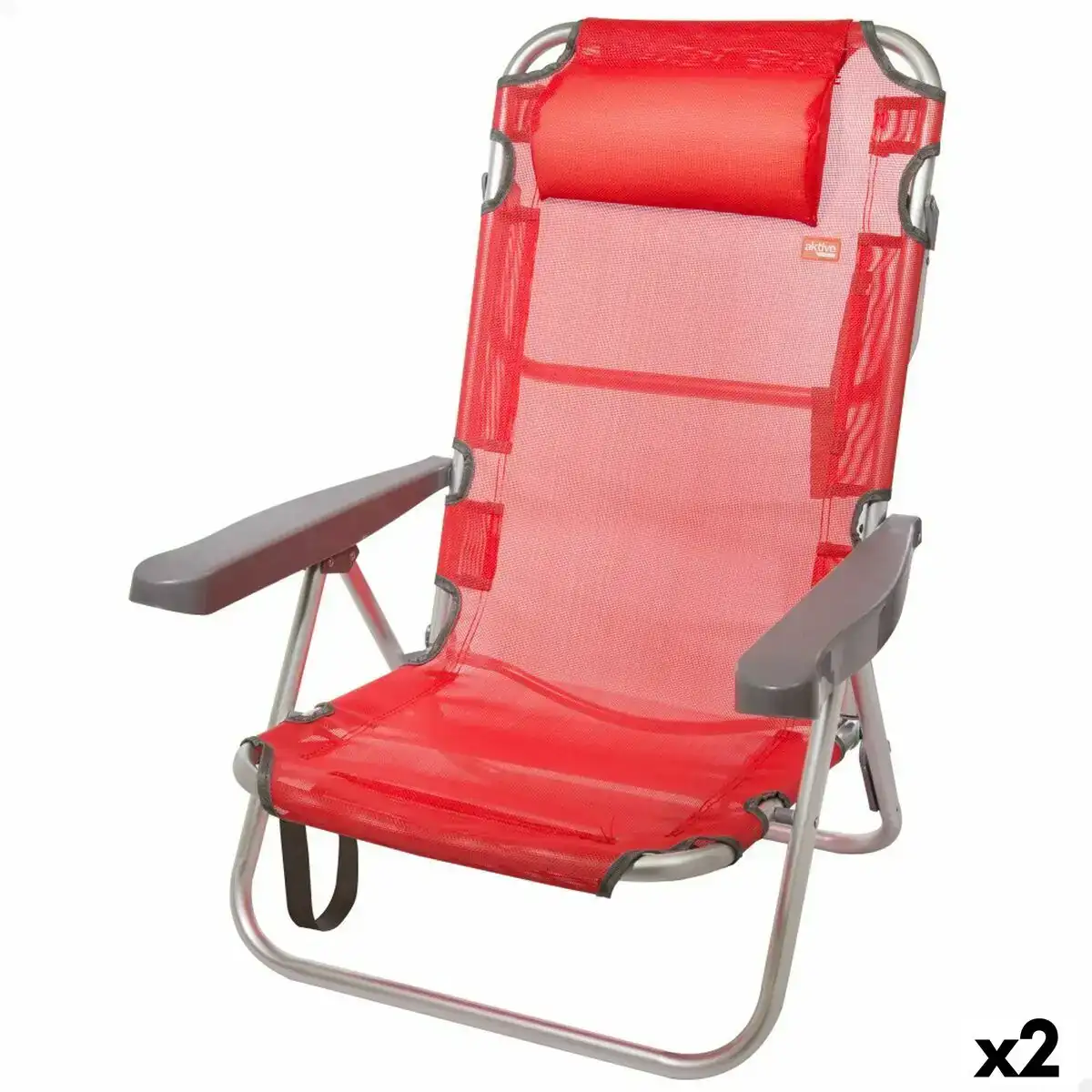 Chaise pliante avec repose tete aktive menorca rouge 48 x 84 x 46 cm 2 unites _9928. DIAYTAR COTE D'IVOIRE - Là où la Qualité est Non Négociable. Parcourez notre boutique en ligne pour découvrir des produits qui incarnent le raffinement et l'excellence du Côte d'Ivoire.