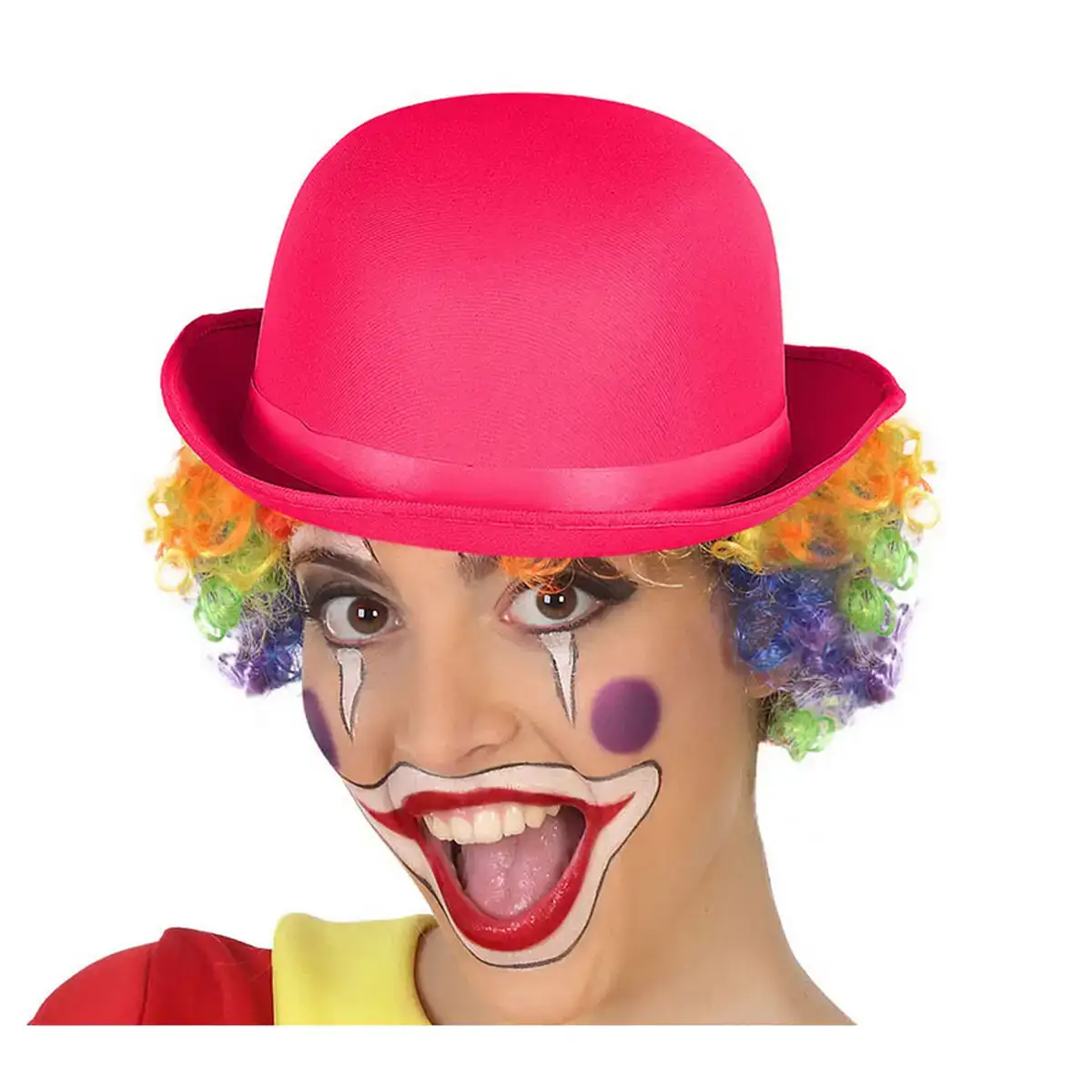 Chapeau de clown fuchsia_5163. DIAYTAR COTE D'IVOIRE - Où Choisir est un Acte d'Amour pour le Côte d'Ivoire. Explorez notre boutique en ligne et choisissez des articles qui célèbrent la culture et l'artisanat du pays.