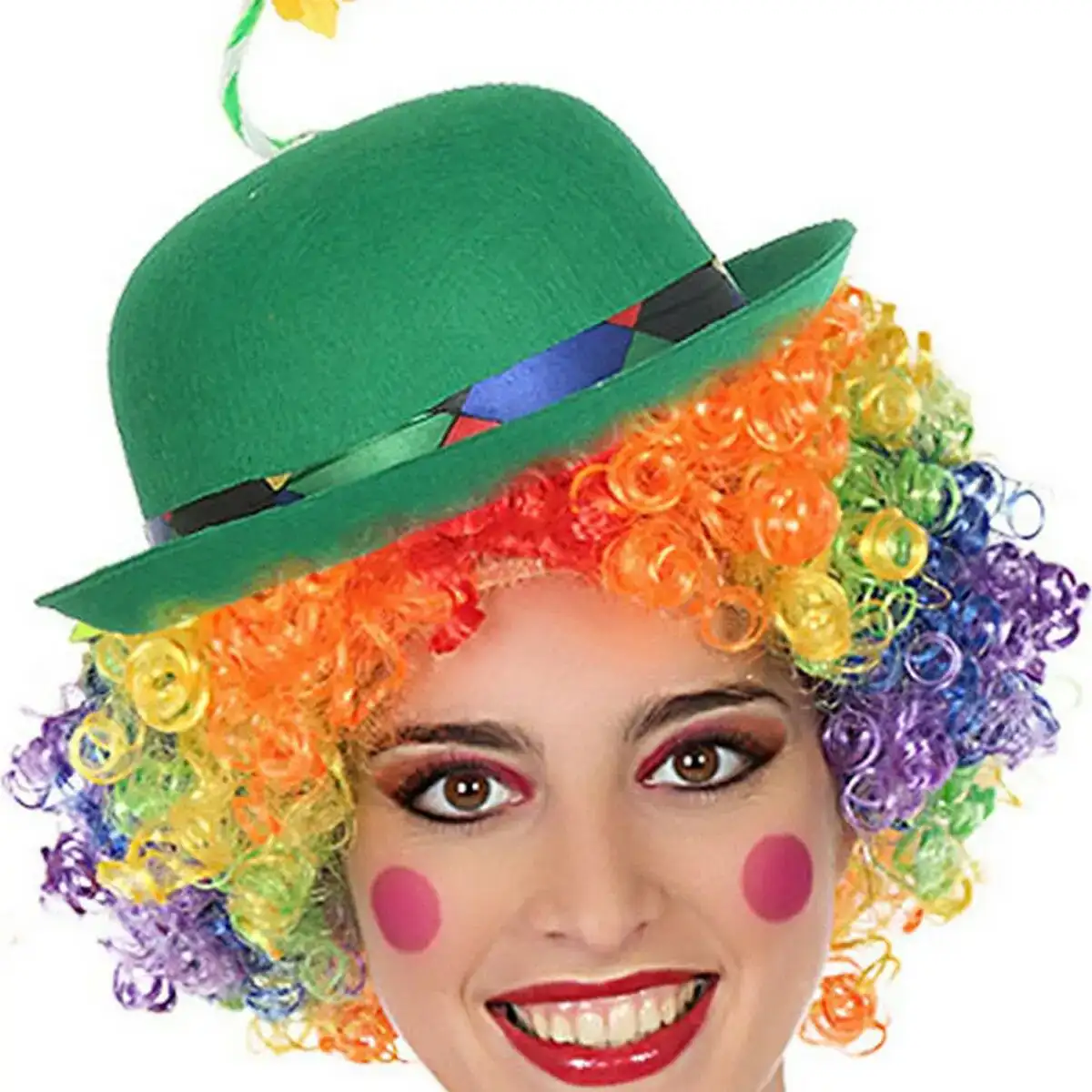 Chapeau de clown vert multicouleur_2738. DIAYTAR COTE D'IVOIRE - Où Choisir est un Acte d'Amour pour le Côte d'Ivoire. Explorez notre boutique en ligne et choisissez des articles qui célèbrent la culture et l'artisanat du pays.