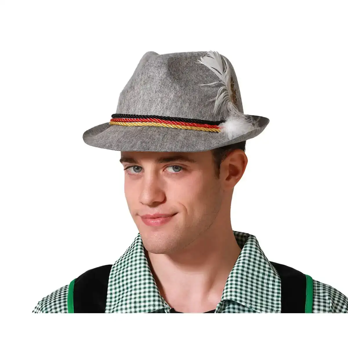 Chapeau gris tyrolien_1566. DIAYTAR COTE D'IVOIRE - Votre Plateforme Shopping Engagée. Explorez notre catalogue et choisissez des produits qui reflètent notre dévouement envers la qualité et la satisfaction du client.