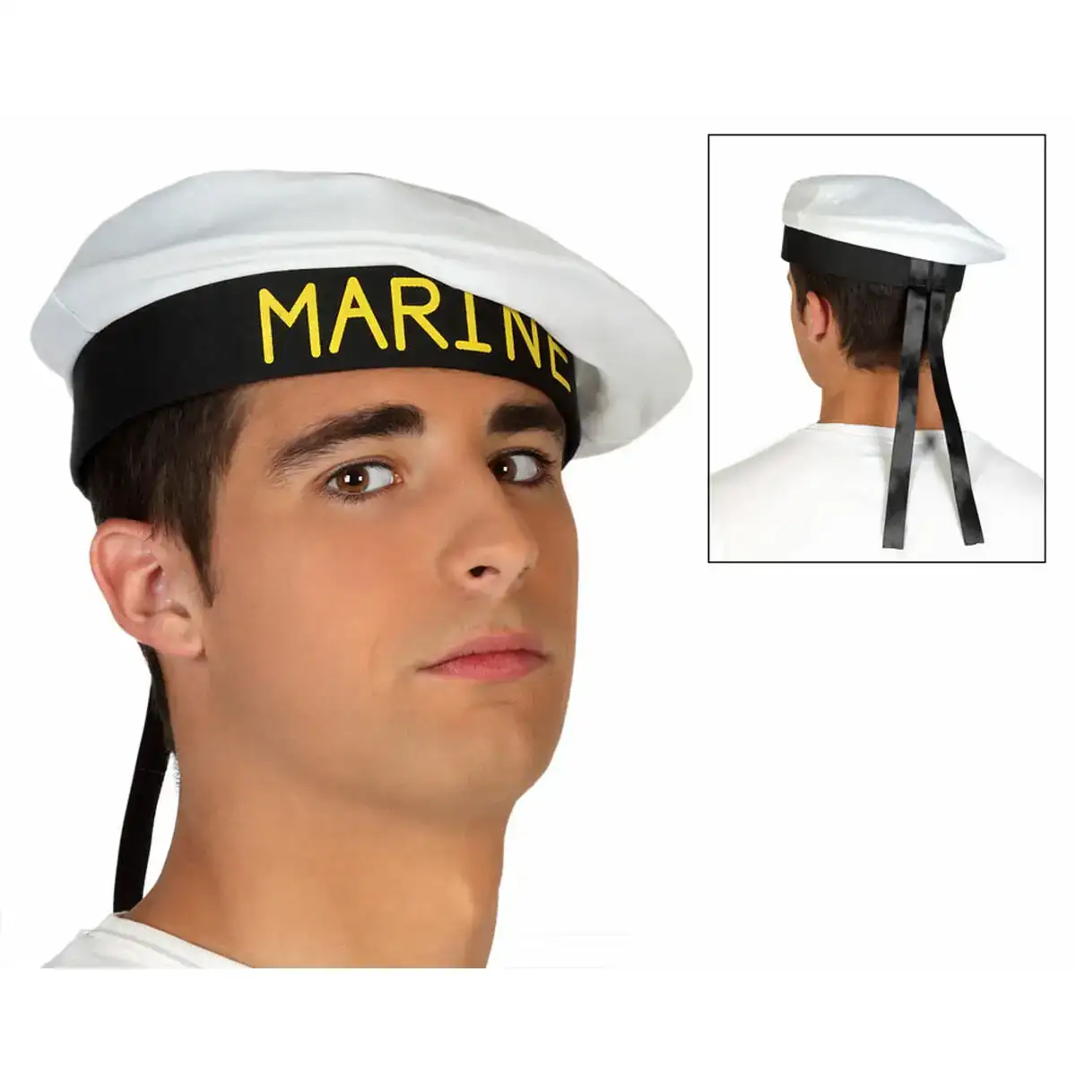 Chapeau marin blanc_2759. DIAYTAR COTE D'IVOIRE - L'Univers du Choix et de l'Authenticité. Explorez notre catalogue et découvrez des articles qui incarnent le patrimoine du Côte d'Ivoire et la modernité du monde.