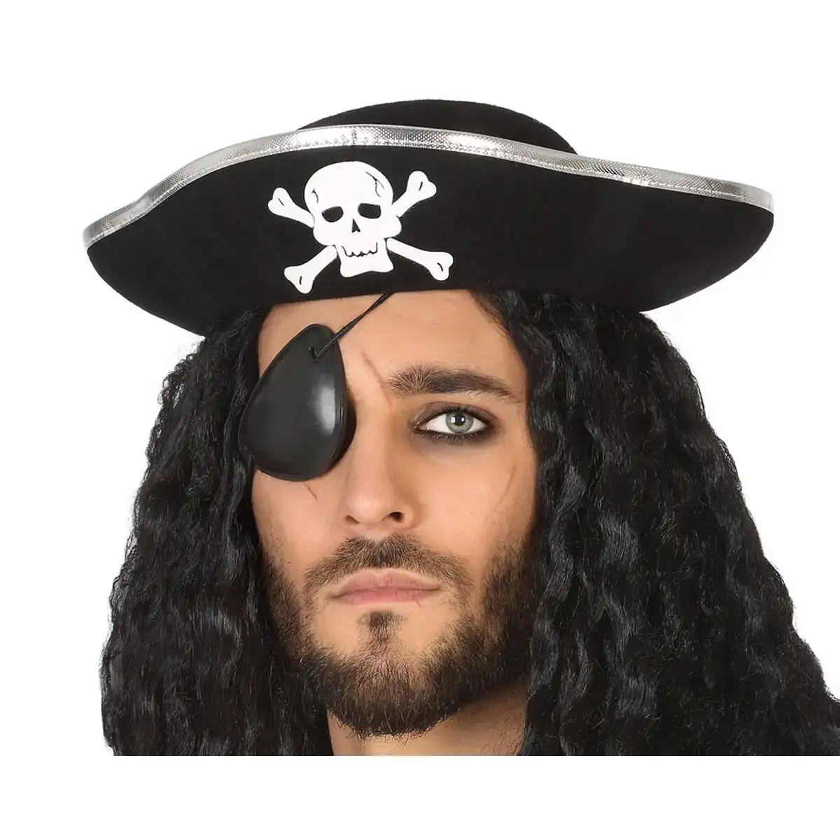 Chapeau pirate noir pirates_2495. DIAYTAR COTE D'IVOIRE - Où Choisir Devient une Découverte. Explorez notre boutique en ligne et trouvez des articles qui vous surprennent et vous ravissent à chaque clic.