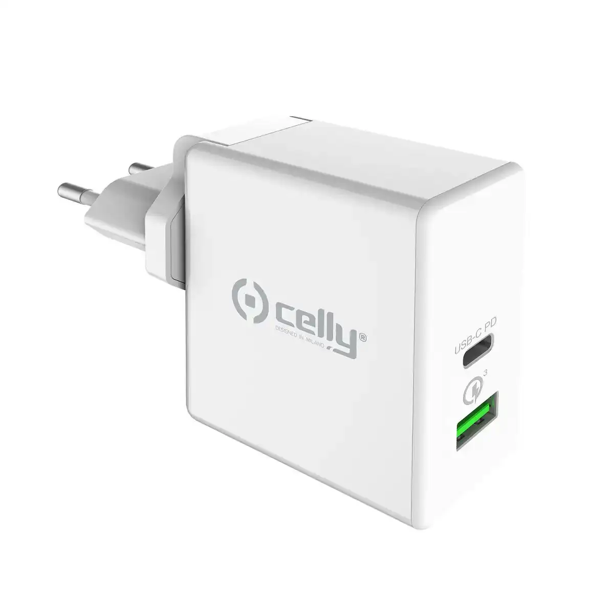 Chargeur mural 2 en 1 celly blanc 45 w_7942. DIAYTAR COTE D'IVOIRE - Votre Passage vers l'Élégance Accessible. Parcourez notre boutique en ligne pour trouver des produits qui vous permettent d'allier style et économies.
