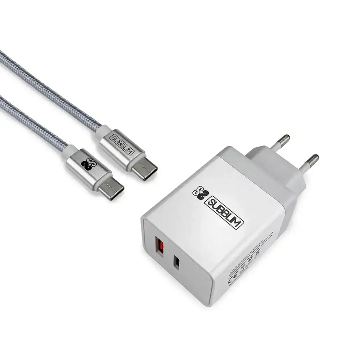 Chargeur mural cable usb a vers usb c subblim cargador ultra rapido 2xusb de pared pd18w 2 4a cable c to c blanco_9702. DIAYTAR COTE D'IVOIRE - Où Chaque Détail Compte. Naviguez à travers notre gamme variée et choisissez des articles qui ajoutent une touche spéciale à votre quotidien, toujours avec qualité et style.