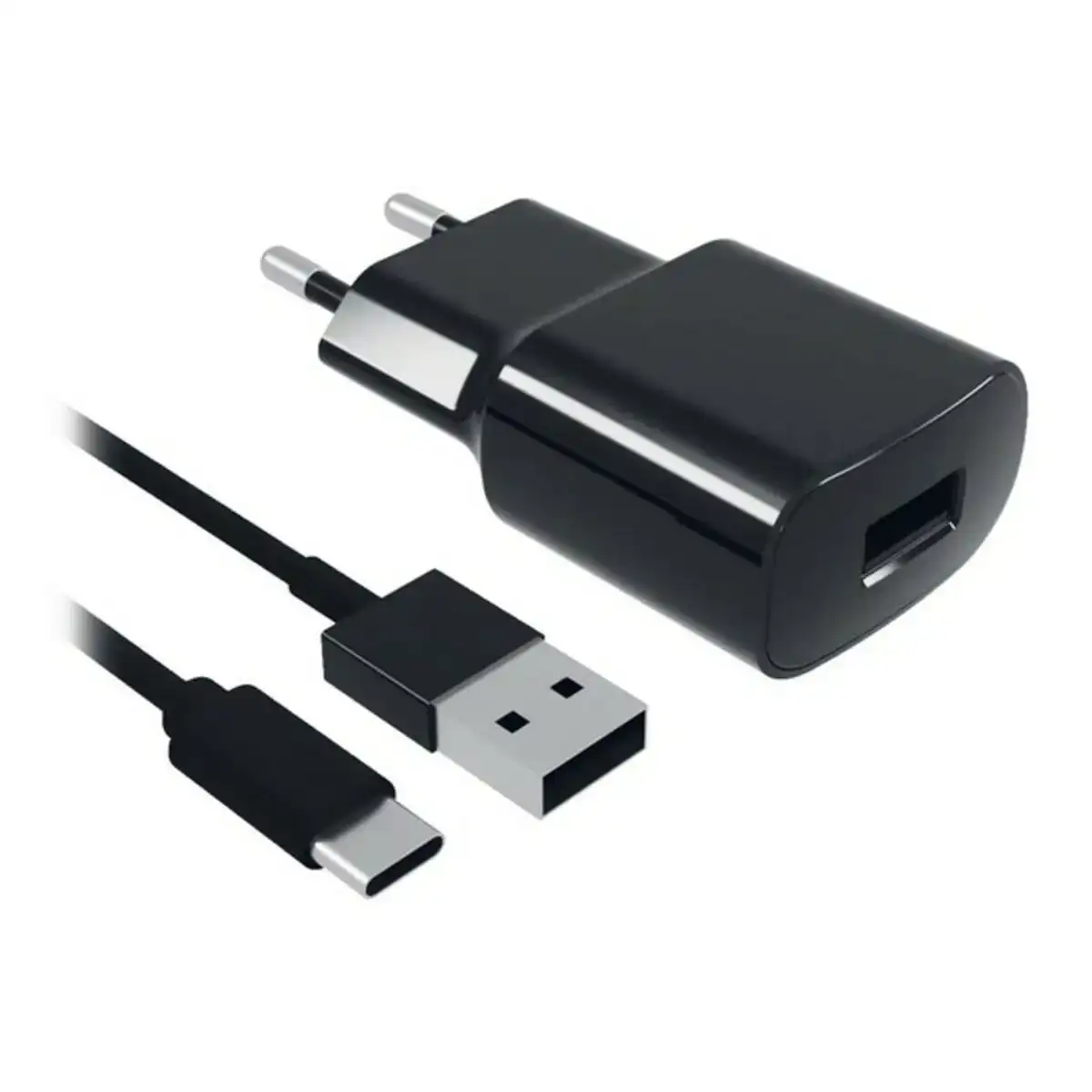 Chargeur mural cable usb c contact 8427542980744 2a noir_4445. Bienvenue chez DIAYTAR COTE D'IVOIRE - Où le Shopping Devient un Voyage. Explorez notre plateforme pour dénicher des produits uniques, racontant l'histoire et l'âme du Côte d'Ivoire.