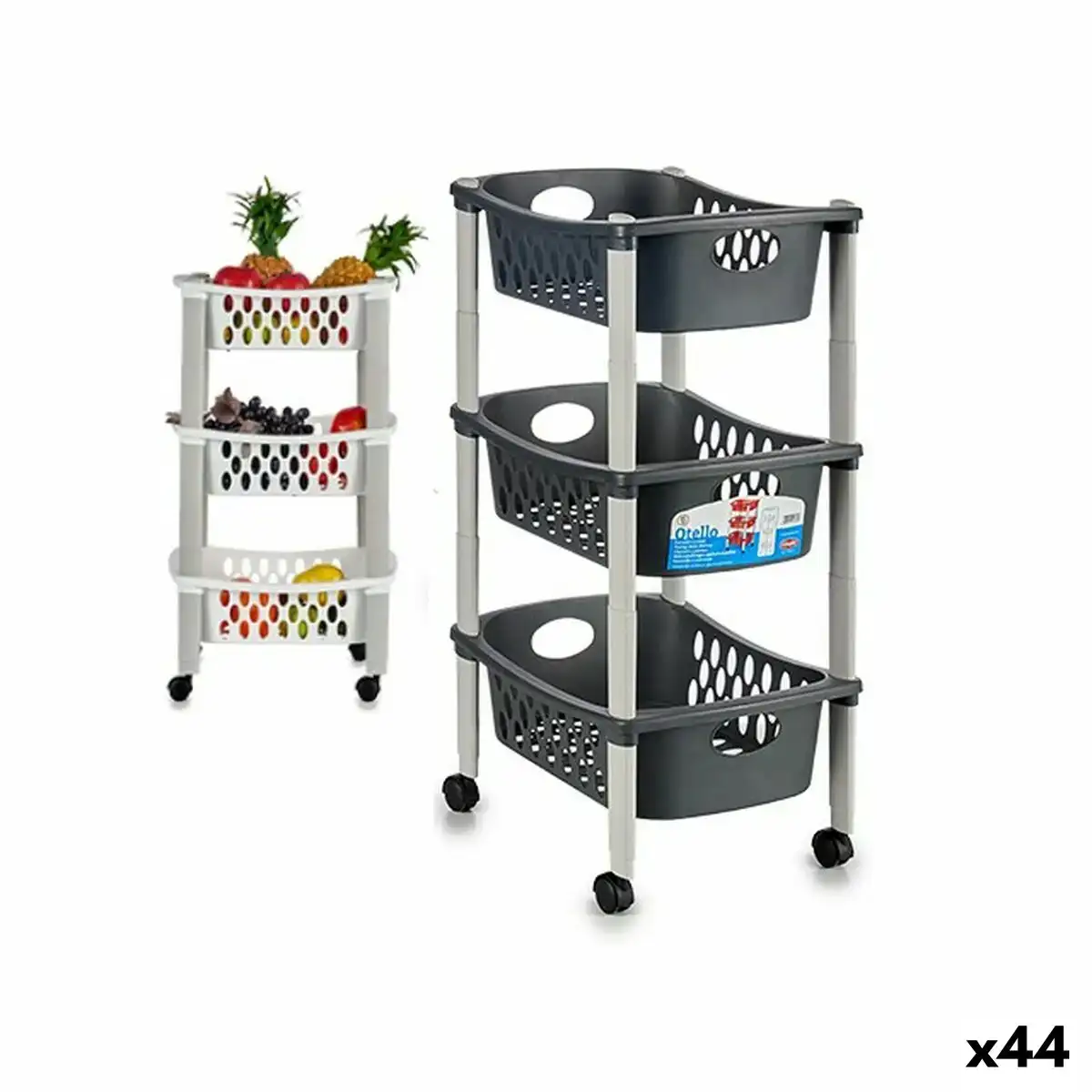 Chariot a legumes stefanplast blanc anthracite plastique 40 x 29 5 x 68 5 cm 44 unidades _4947. DIAYTAR COTE D'IVOIRE - Votre Destination pour un Shopping Inoubliable. Naviguez à travers notre catalogue et choisissez des produits qui vous marquent par leur originalité.