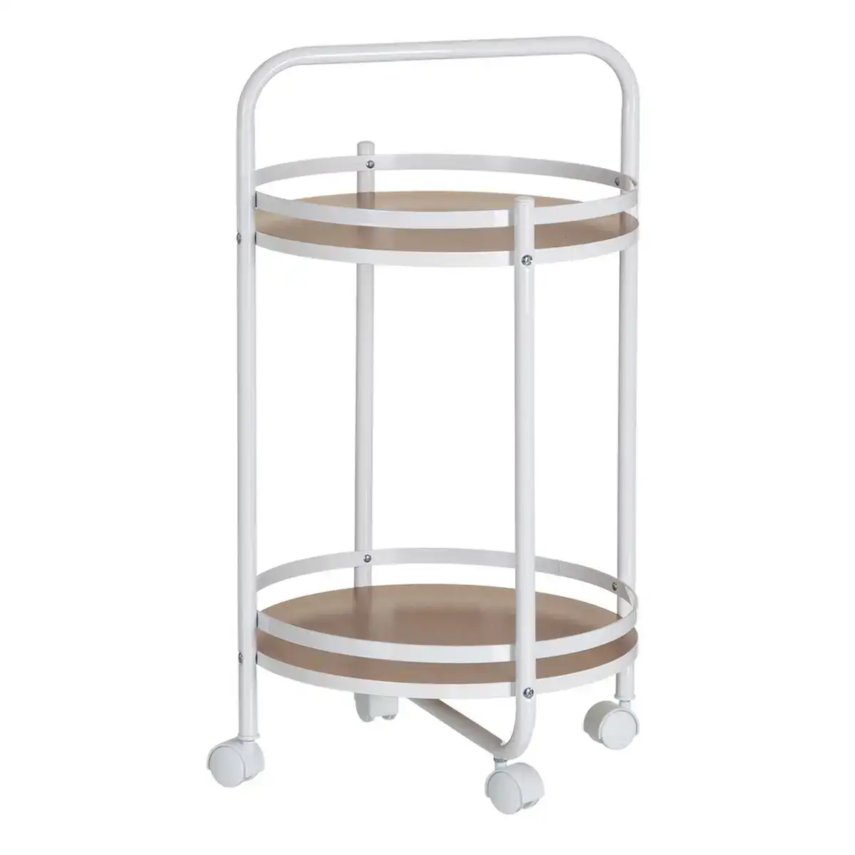 Chariot de cuisine 44 x 44 x 75 cm naturel metal bois blanc_9552. Entrez dans l'Univers de DIAYTAR COTE D'IVOIRE - Où le Shopping Devient une Découverte. Explorez nos rayons et dénichez des trésors qui illuminent votre quotidien.
