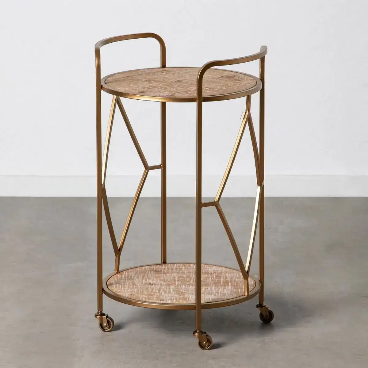 Chariot de cuisine 46 5 x 46 5 x 77 cm naturel dore metal bois_4228. Entrez dans l'Univers de DIAYTAR COTE D'IVOIRE - Où Choisir est un Voyage. Explorez notre gamme diversifiée et trouvez des articles qui répondent à tous vos besoins et envies.