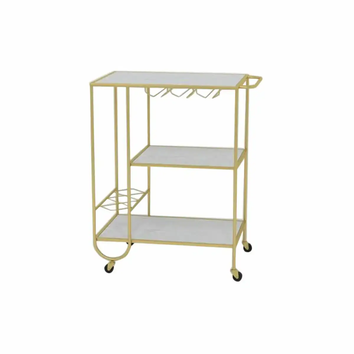 Chariot de service dkd home decor dore metal mdf blanc 66 5 x 40 x 80 cm _9603. DIAYTAR COTE D'IVOIRE - Où Chaque Sélection Vous Parle. Parcourez nos catégories et découvrez des produits qui reflètent vos passions et vos besoins, pour un shopping personnel et inspirant.