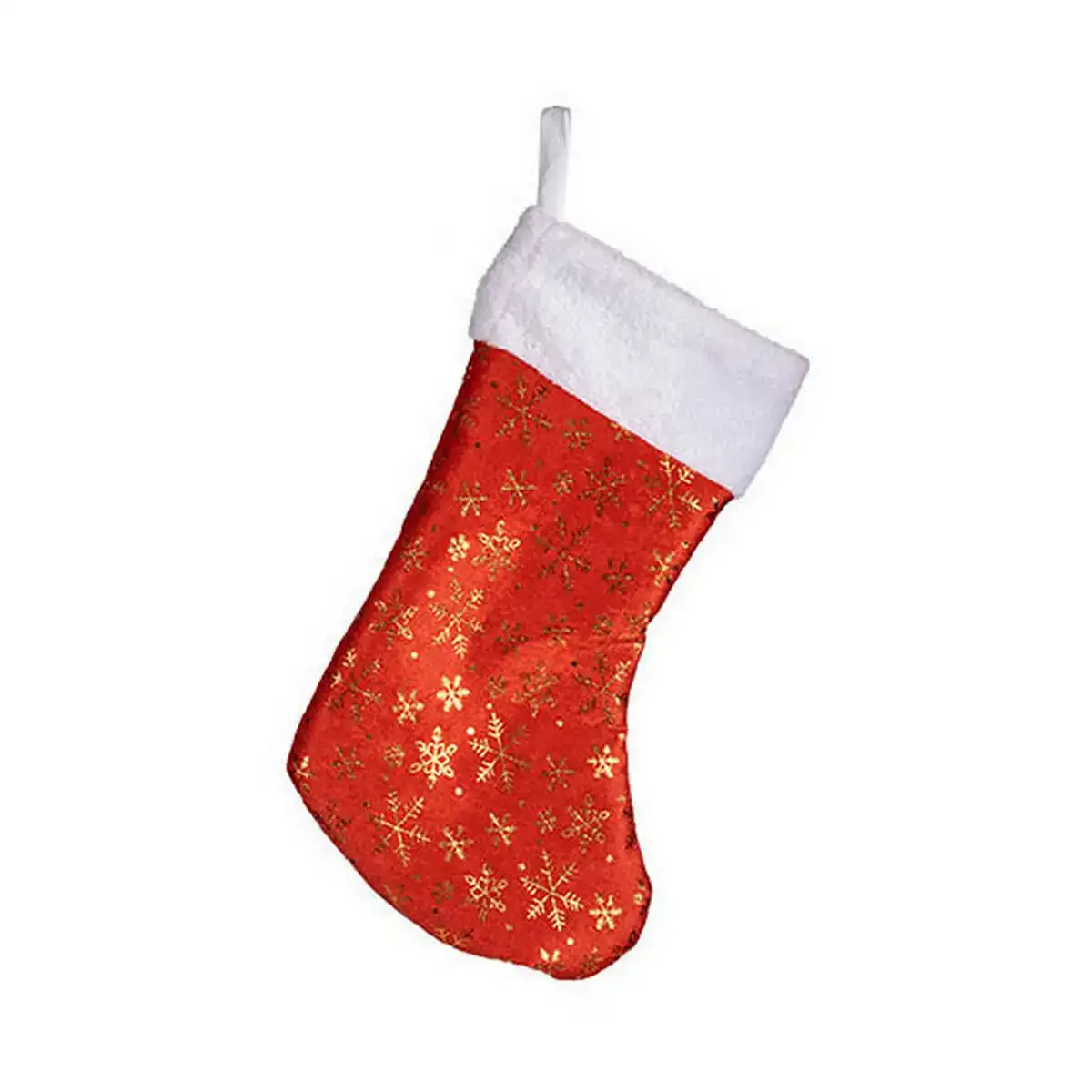 Chaussette de noel flocons de neige 25 x 2 x 41 cm rouge dore blanc_6711. Bienvenue sur DIAYTAR COTE D'IVOIRE - Où l'Authenticité Rencontre le Confort. Plongez dans notre univers de produits qui allient tradition et commodité pour répondre à vos besoins.