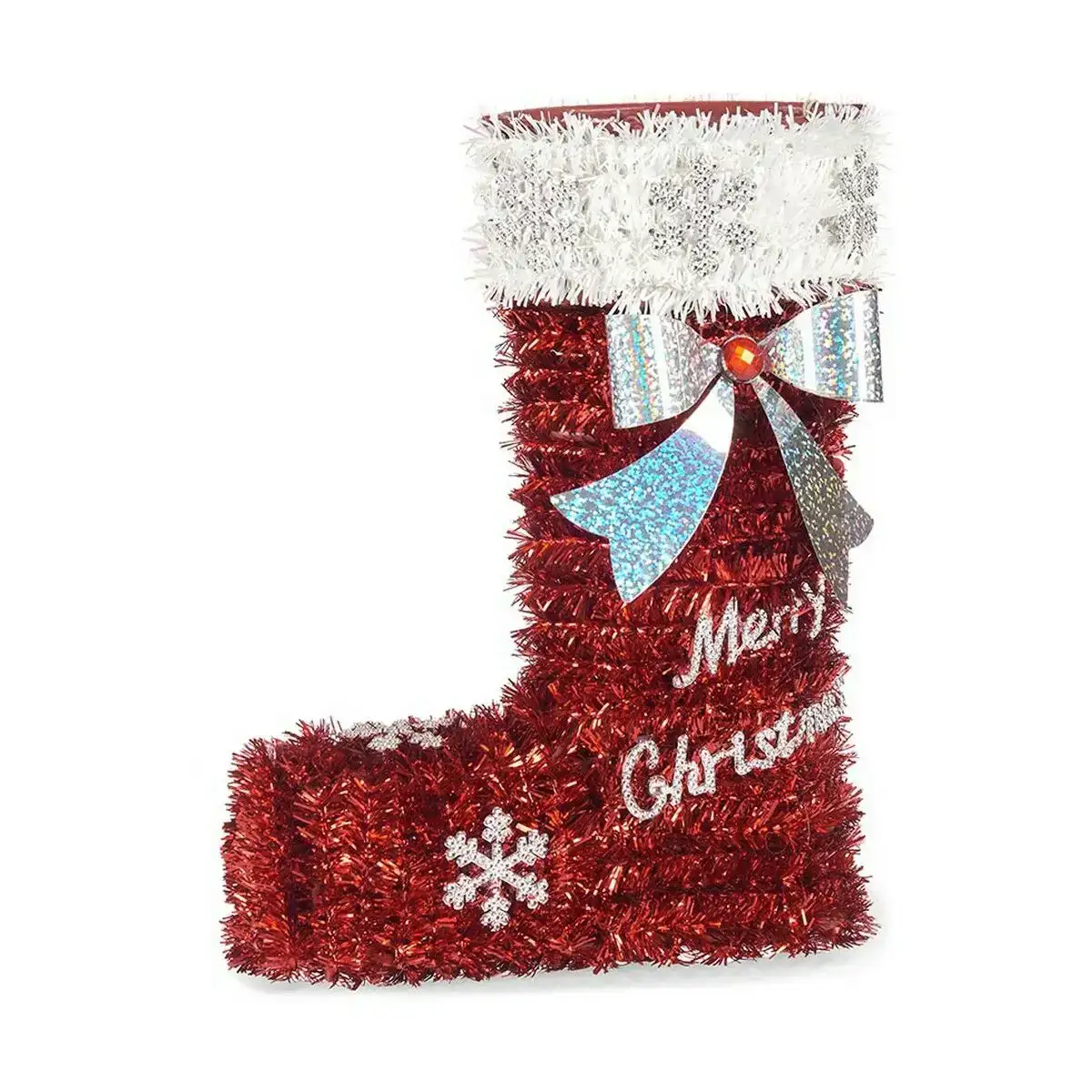 Chaussette de noel guirlande 18 x 23 x 8 cm rouge blanc plastique polypropylene_7615. DIAYTAR COTE D'IVOIRE - Votre Marché Virtuel au Côte d'Ivoire. Parcourez notre boutique en ligne pour trouver des trésors cachés, des articles indispensables du quotidien aux joyaux artistiques.