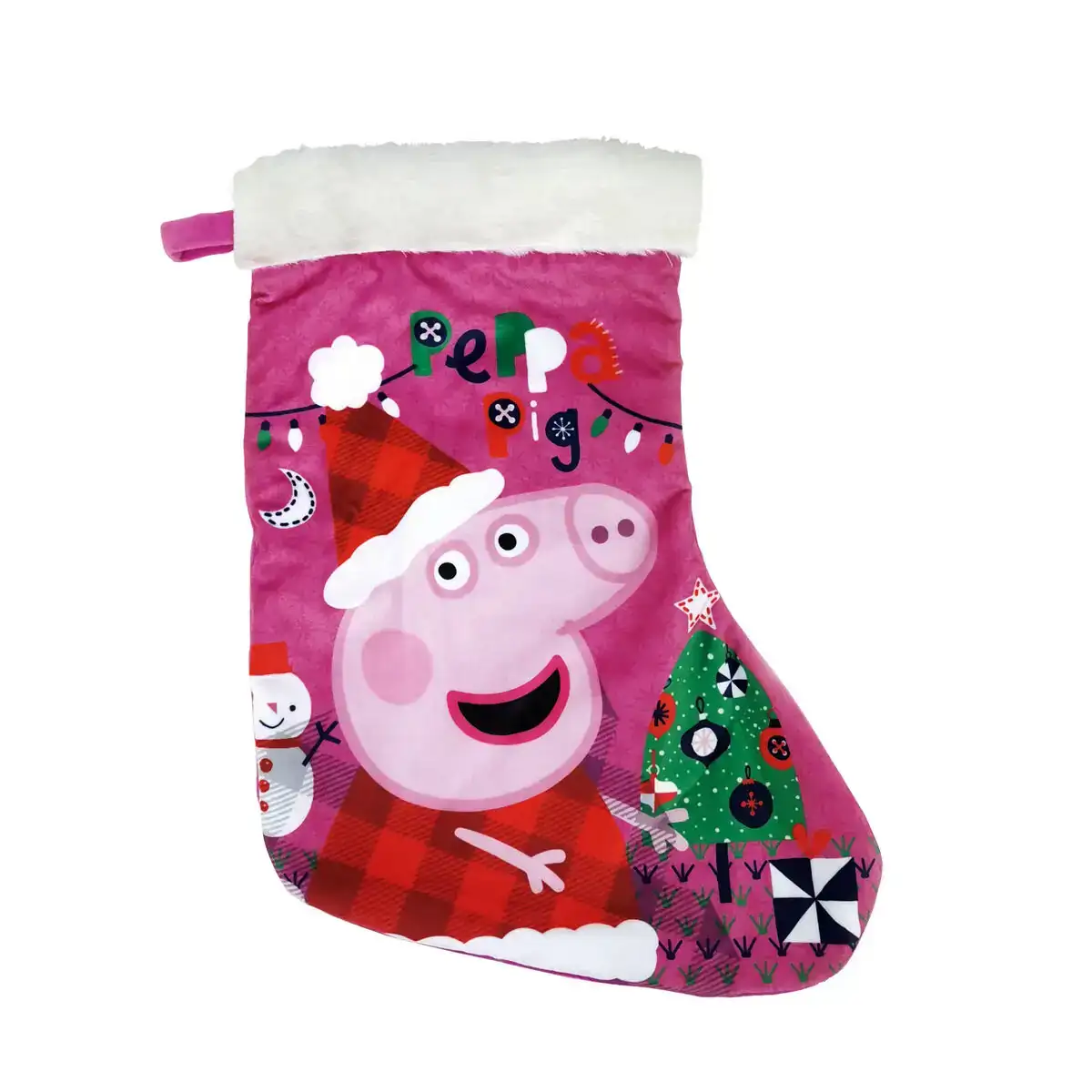 Chaussette de noel peppa pig cosy corner 42 cm polyester_5116. DIAYTAR COTE D'IVOIRE - Votre Destination pour un Shopping Réfléchi. Découvrez notre gamme variée et choisissez des produits qui correspondent à vos valeurs et à votre style de vie.