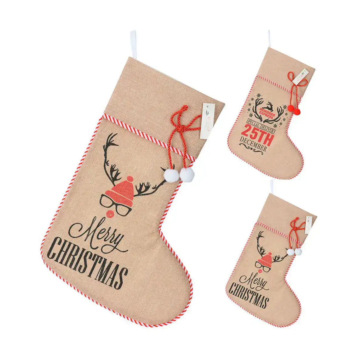 Chaussette de noel_9550. DIAYTAR COTE D'IVOIRE - Là où Chaque Achat a du Sens. Explorez notre gamme et choisissez des produits qui racontent une histoire, votre histoire.