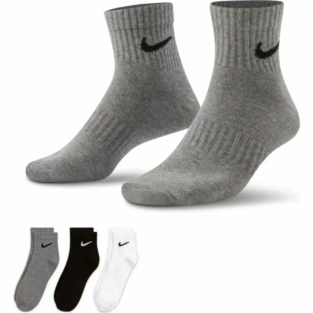 Chaussettes de sport nike everyday lightweight gris 39 42_8511. Bienvenue chez DIAYTAR COTE D'IVOIRE - Où le Shopping Devient un Voyage. Explorez notre plateforme pour dénicher des produits uniques, racontant l'histoire et l'âme du Côte d'Ivoire.