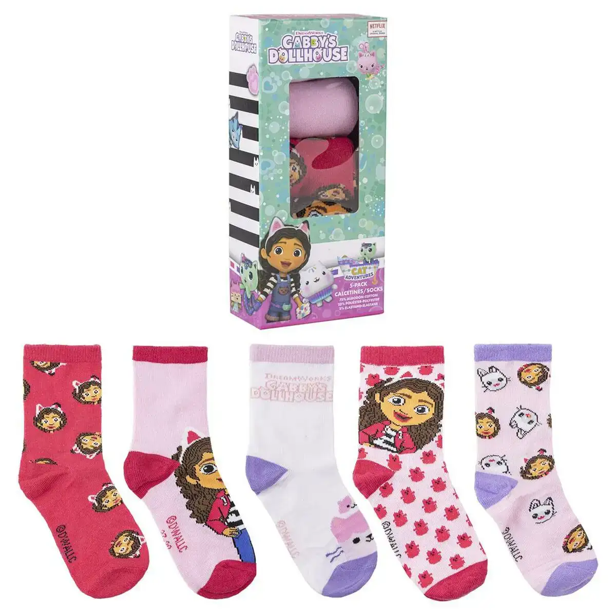 Chaussettes gabby s dollhouse 5 pieces_4761. DIAYTAR COTE D'IVOIRE - Où Choisir est un Acte de Création. Naviguez à travers notre plateforme et choisissez des produits qui complètent votre histoire personnelle.