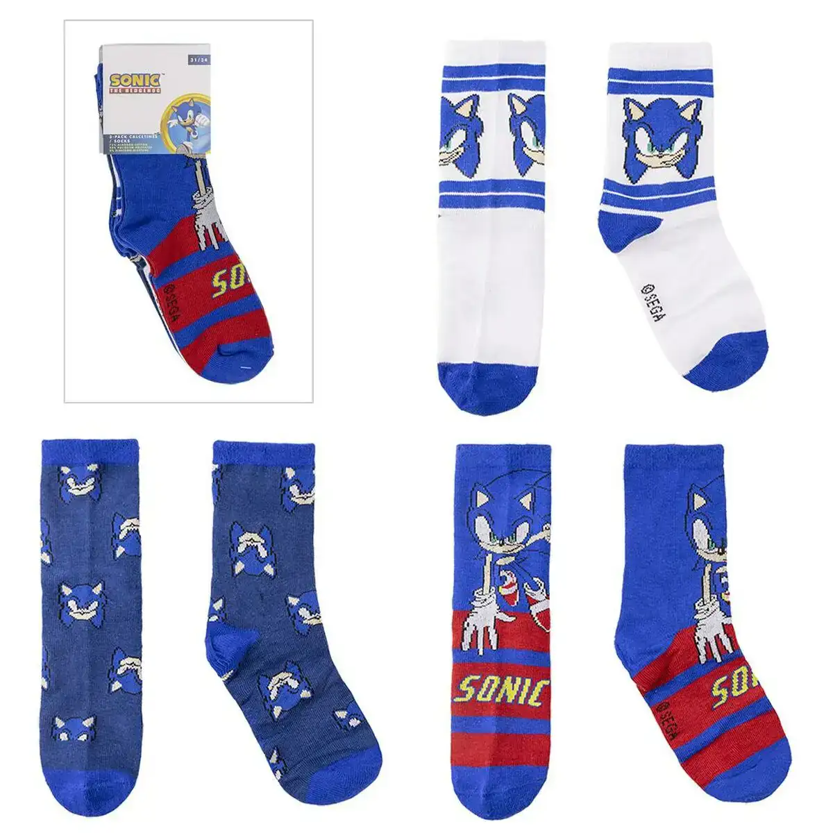 Chaussettes sonic 3 pieces_8399. DIAYTAR COTE D'IVOIRE - Votre Plaisir Shopping à Portée de Clic. Explorez notre boutique en ligne et trouvez des produits qui ajoutent une touche de bonheur à votre vie quotidienne.