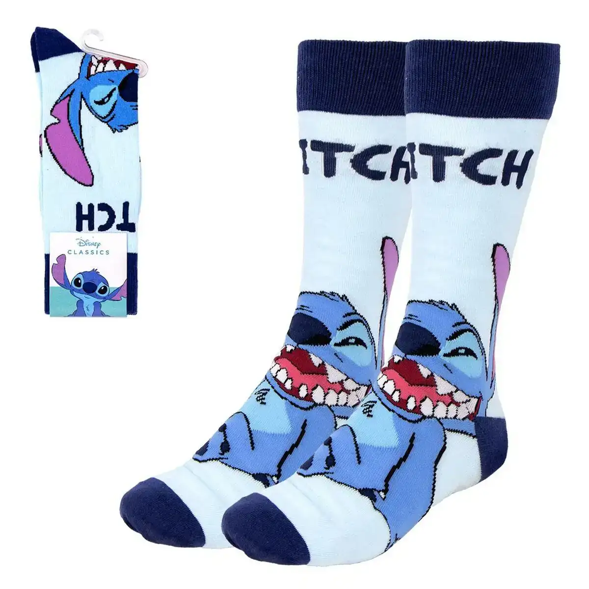 Chaussettes stitch bleu clair_5210. Entrez dans l'Univers de DIAYTAR COTE D'IVOIRE - Où l'Authenticité Renouvelle Votre Quotidien. Explorez notre gamme de produits et trouvez des articles qui reflètent votre essence.