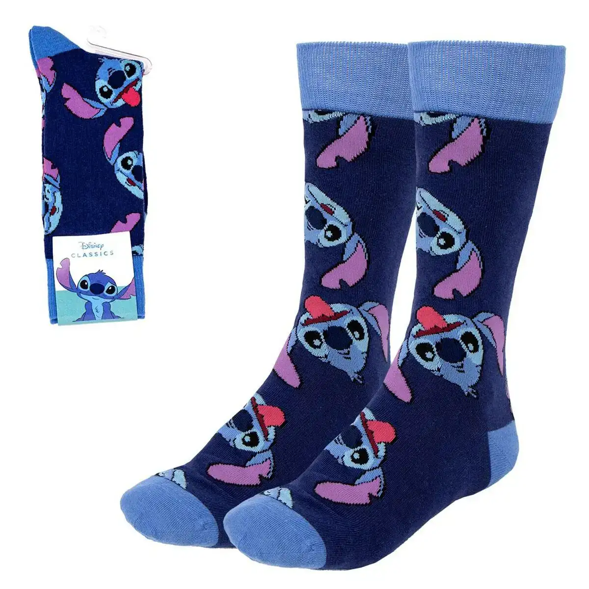 Chaussettes stitch bleu fonce_1063. DIAYTAR COTE D'IVOIRE - Où Choisir est une Découverte. Parcourez notre catalogue et trouvez des articles qui éveillent votre curiosité et enrichissent votre expérience shopping.