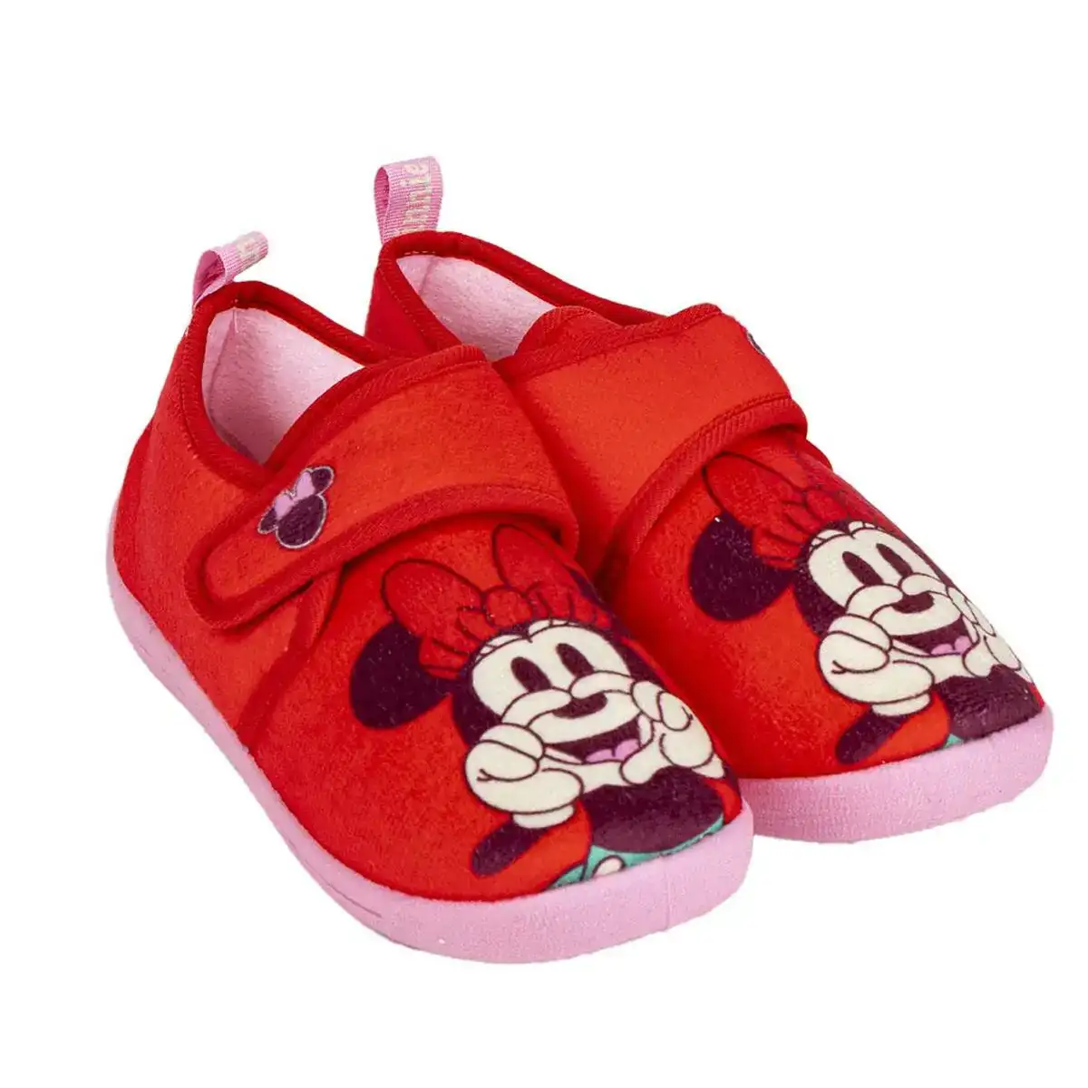 Chaussons minnie mouse velcro rouge_9291. DIAYTAR COTE D'IVOIRE - Votre Marché Virtuel au Côte d'Ivoire. Parcourez notre boutique en ligne pour trouver des trésors cachés, des articles indispensables du quotidien aux joyaux artistiques.