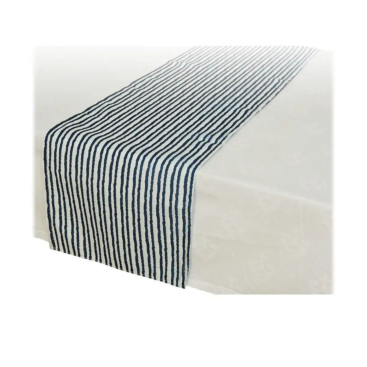 Chemin de table decoris marin bleu blanc textile 32 x 150 cm _1499. DIAYTAR COTE D'IVOIRE - Où l'Élégance Rencontré l'Accessibilité. Parcourez notre catalogue et trouvez des produits qui apportent une touche de sophistication à votre vie quotidienne sans compromettre votre budget.