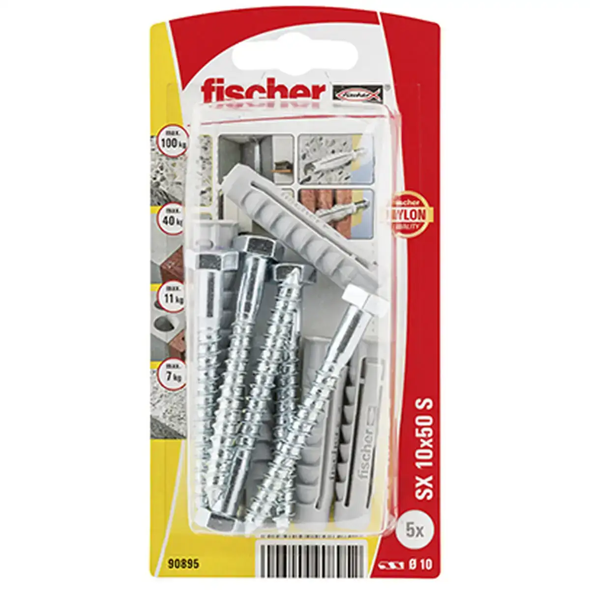Chevilles et vis fischer 5 chevilles et vis 10 x 50 mm _9135. DIAYTAR COTE D'IVOIRE - L'Art de Magasiner sans Limites. Naviguez à travers notre collection diversifiée pour trouver des produits qui élargiront vos horizons shopping.