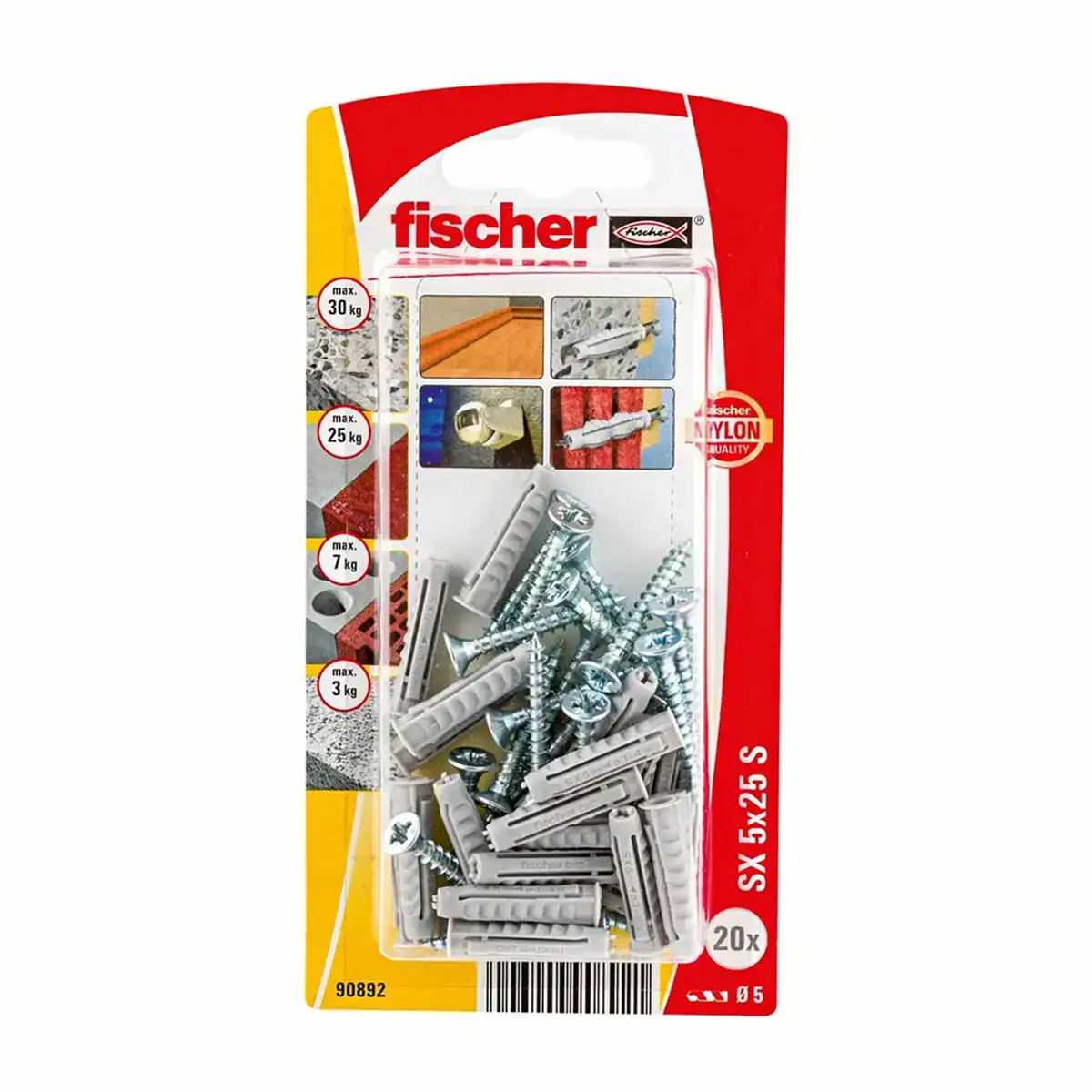 Chevilles et vis fischer chevilles et vis 20 pieces 5 x 25 mm _7372. Votre Destination de Choix: DIAYTAR COTE D'IVOIRE - Où l'Authenticité Rencontre la Commodité. Faites l'expérience de magasiner en ligne pour des articles qui incarnent la richesse culturelle et la modernité du Côte d'Ivoire.